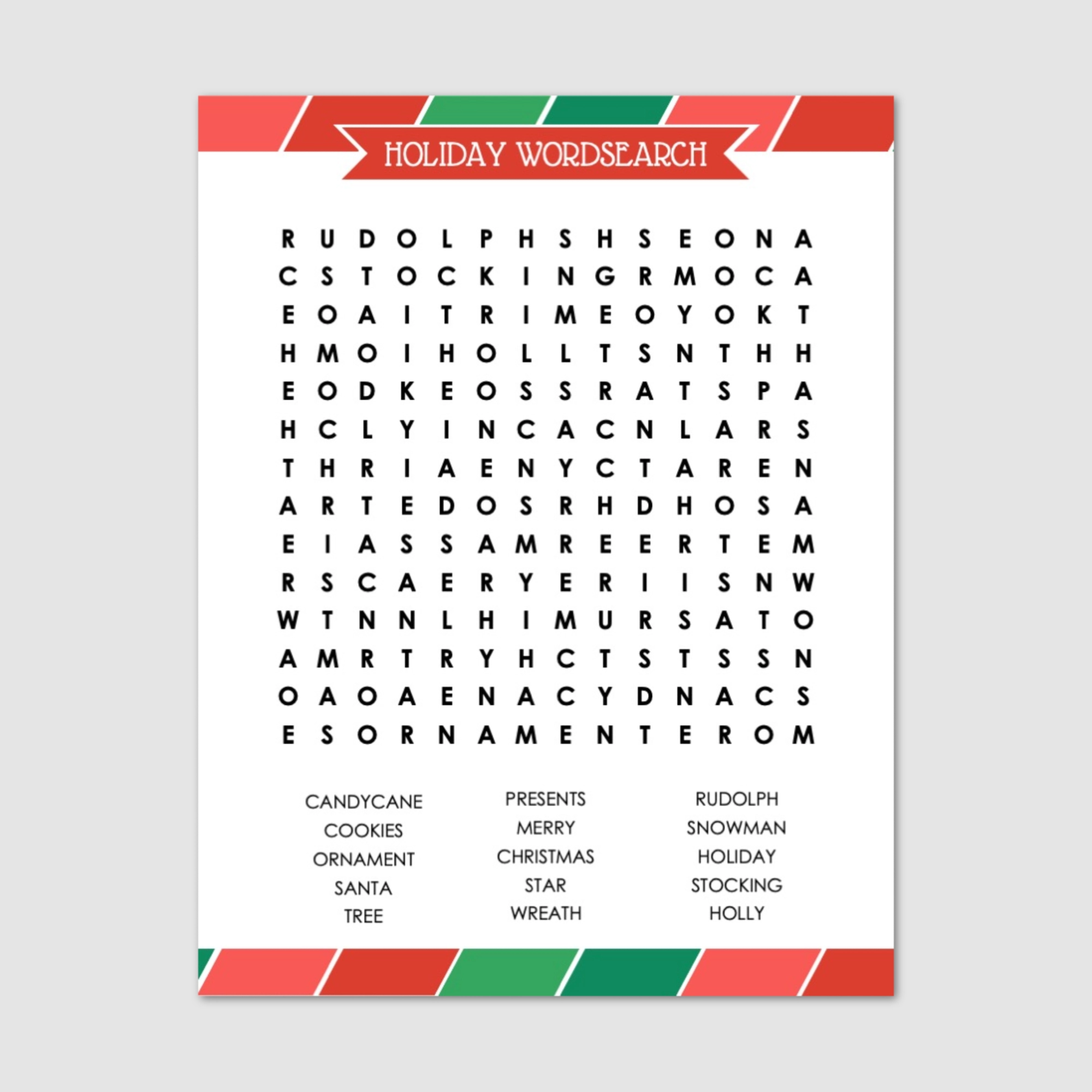 Free Printable Holiday Wordsearch Game Krafty Planner