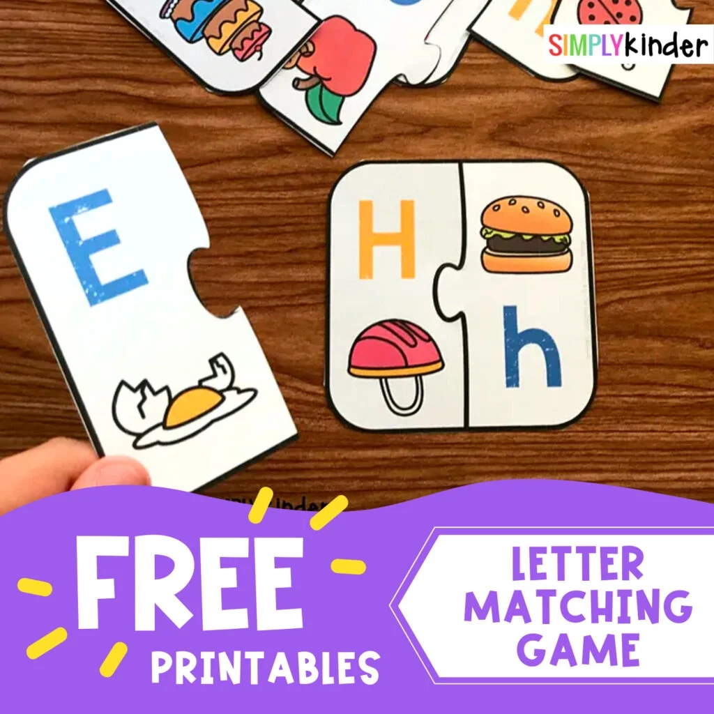 Free Printable Letter Matching Game Simply Kinder