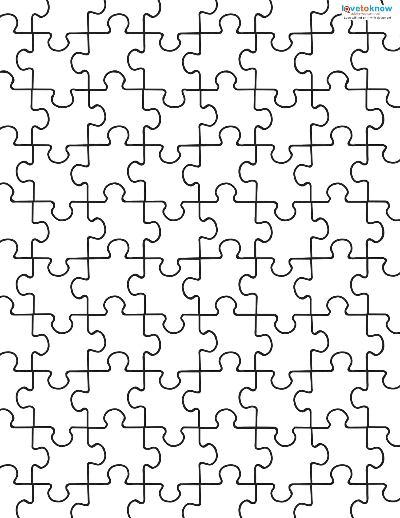 Free Printable Puzzle Piece Templates PDF 4 12 24 Piece