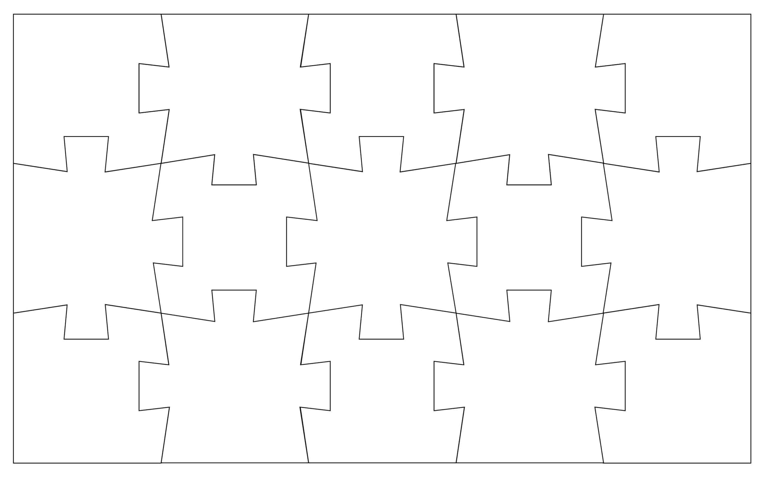 Free Printable Puzzle Piece Templates PDF 4 12 24 Piece