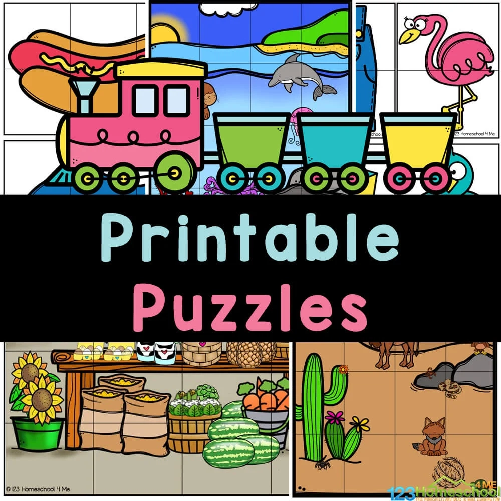 FREE Printable Simple Picture Puzzles Games