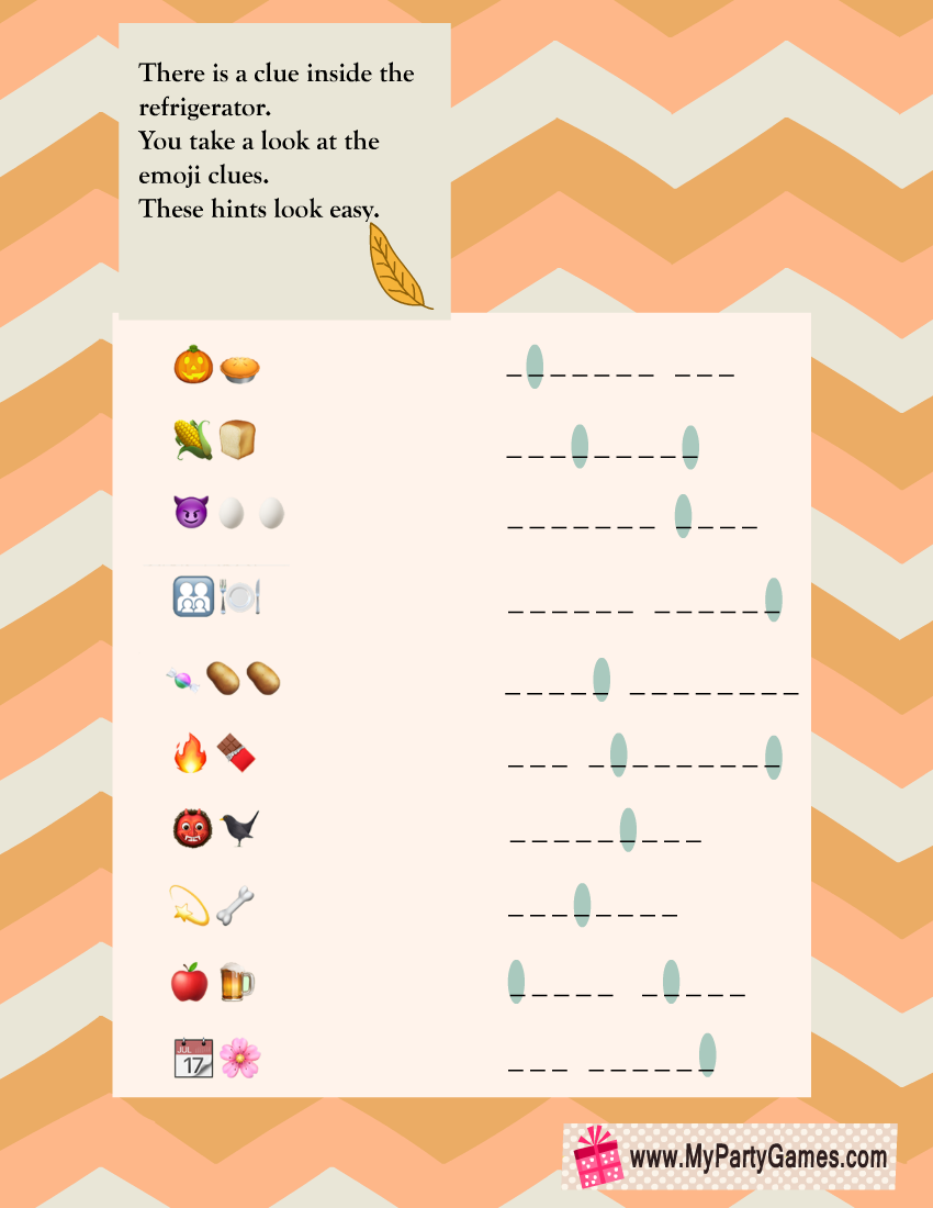 Free Printable Thanksgiving Escape Room Dinner Rescue 