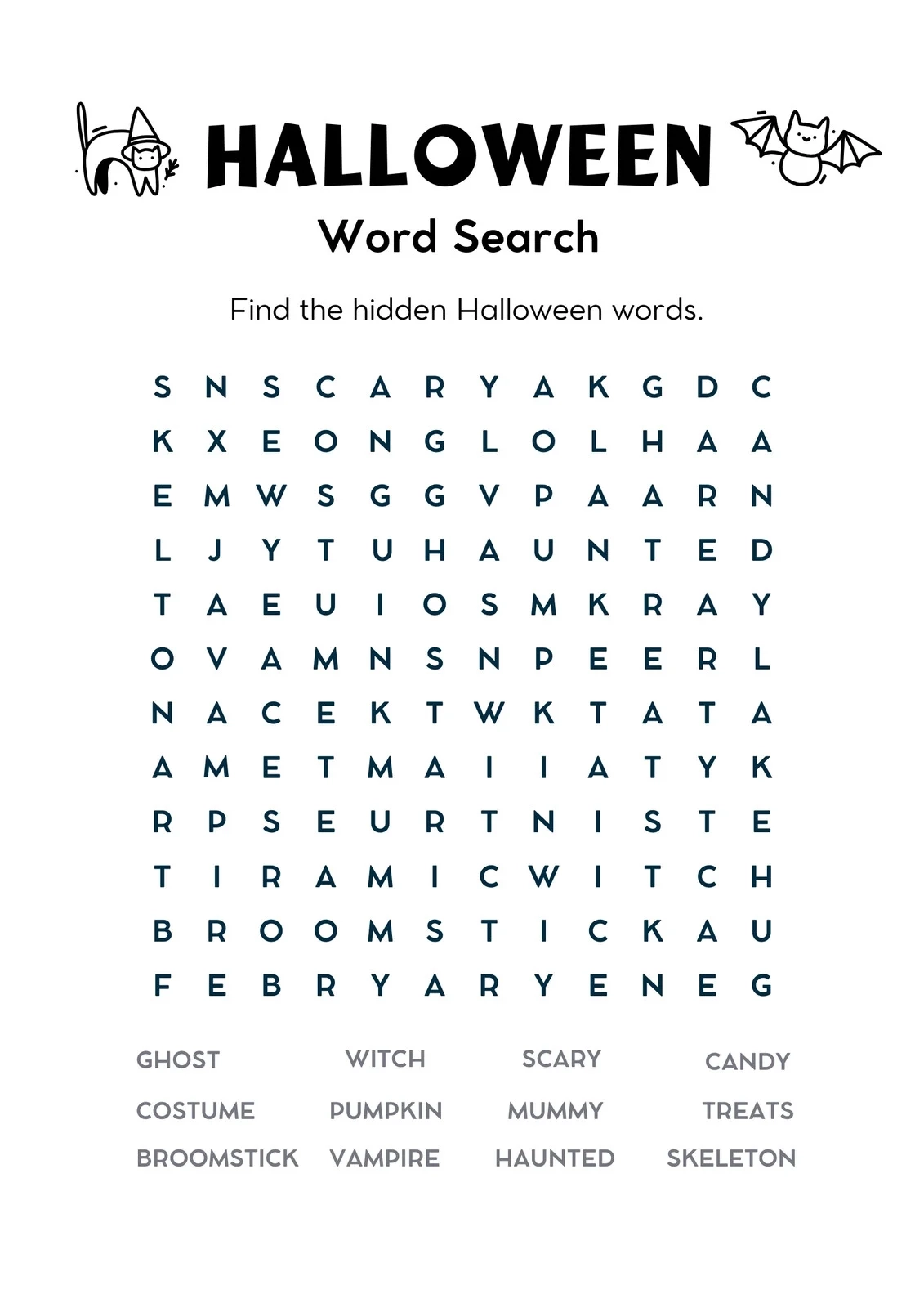 Free Printable Word Search Worksheet Templates Canva