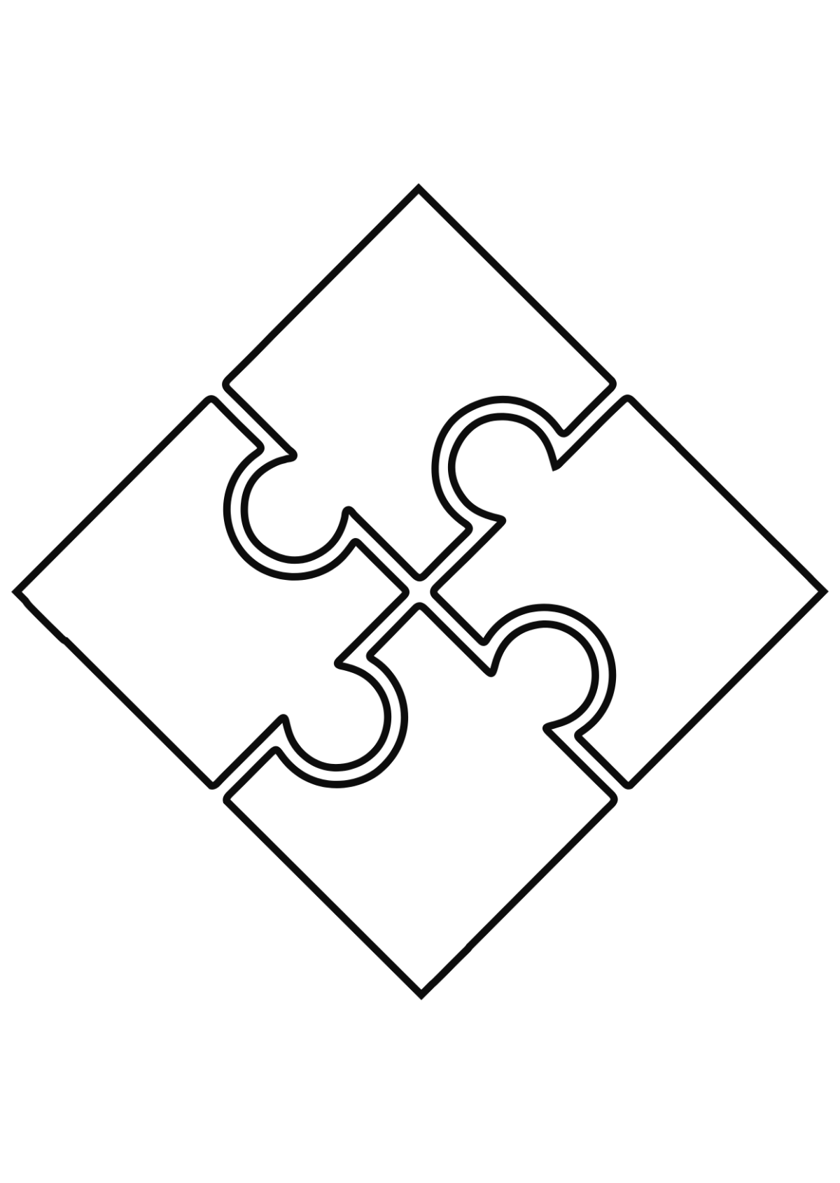 Free Puzzle Piece Stencil Template To Edit Online