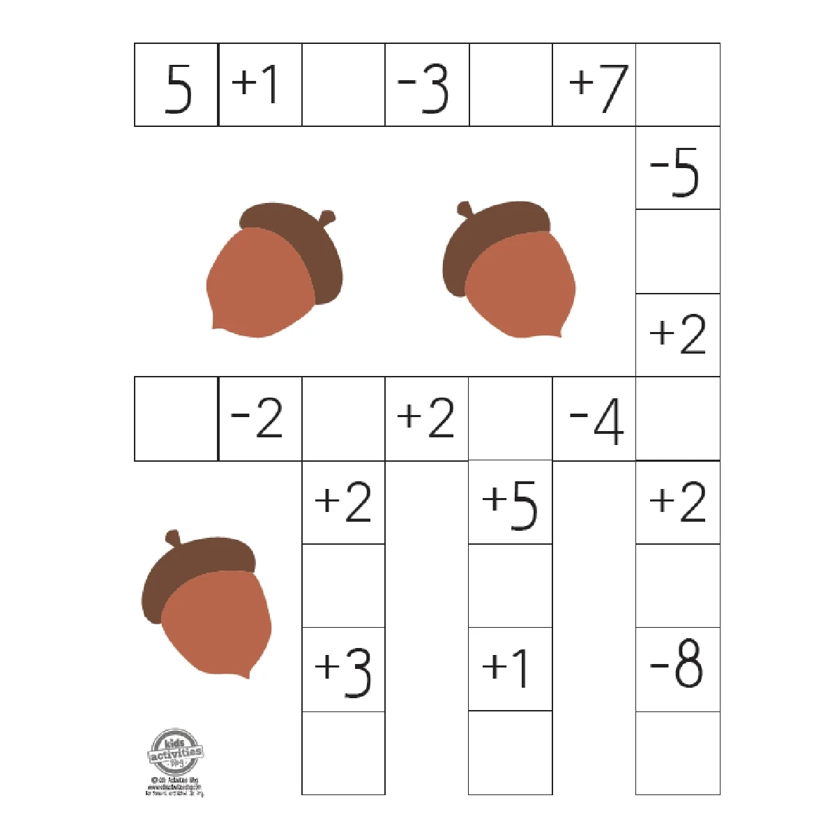 Fun Fall Math Crossword Puzzles For Kids Kids Activities Blog