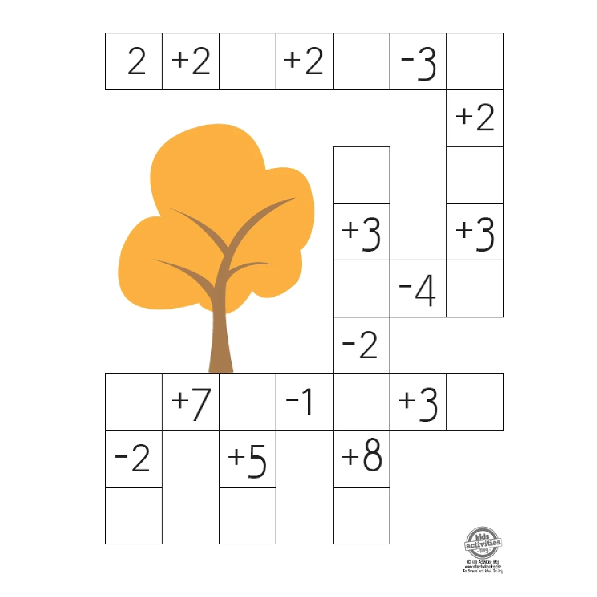 Fun Fall Math Crossword Puzzles For Kids Kids Activities Blog