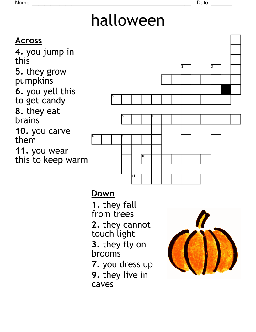 Halloween Crossword WordMint