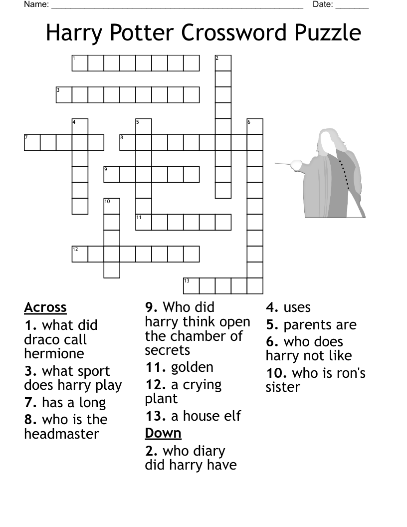 Harry Potter Crossword WordMint