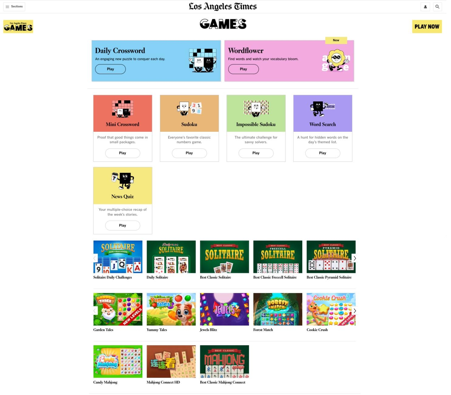 Have Some Down Time Check Out The Revamped L A Times Games Los Angeles Times