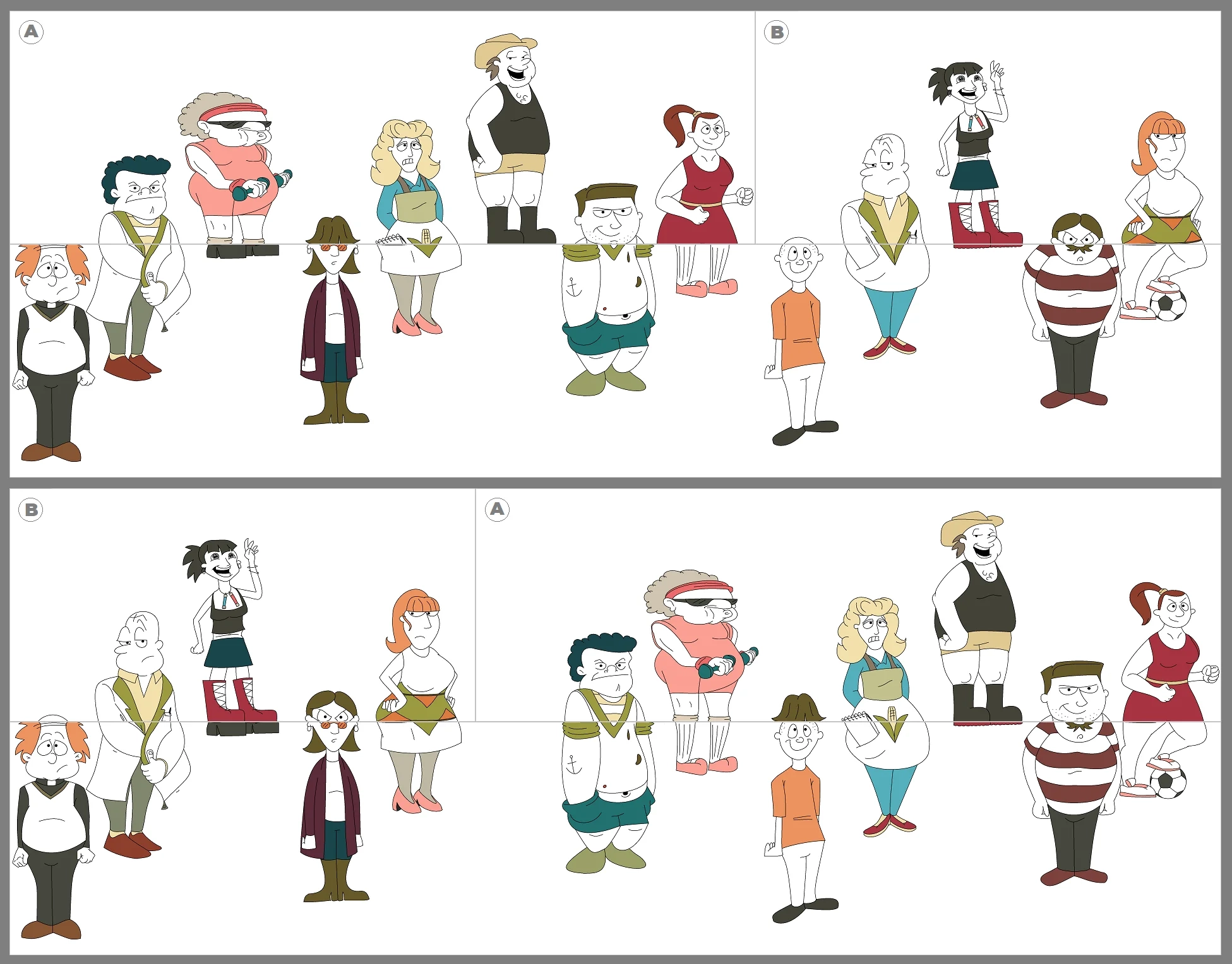 How Can There Be 13 People In The Top Picture And 12 In The Bottom When Both Are Made From The Same Segments OC Based On The 13 Man Illusion R Puzzles