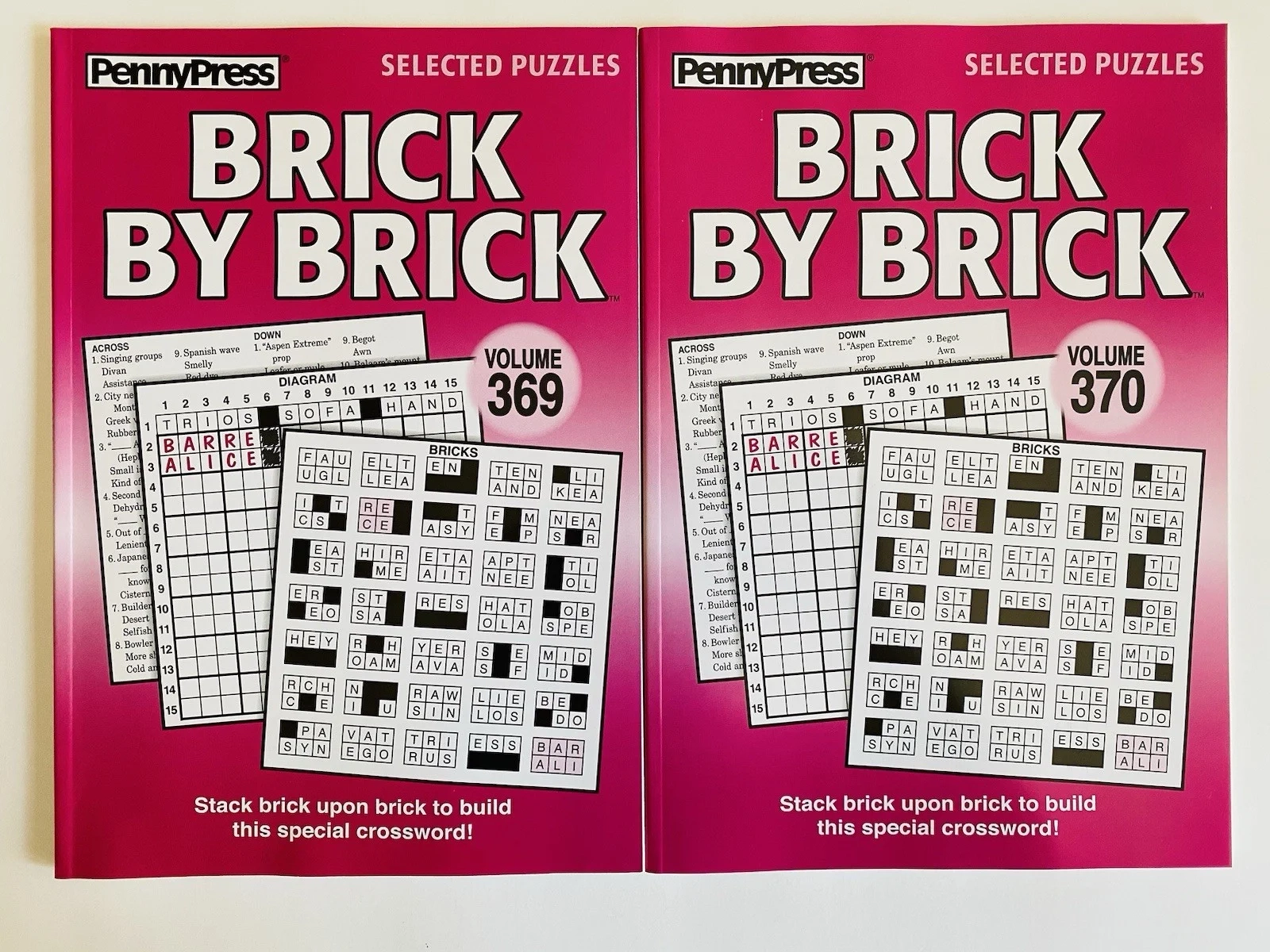 Issues 369 And 370 Of The Brick By Brick Crossword Puzzles From The Penny Press Selected Puzzles Variety Series Walmart