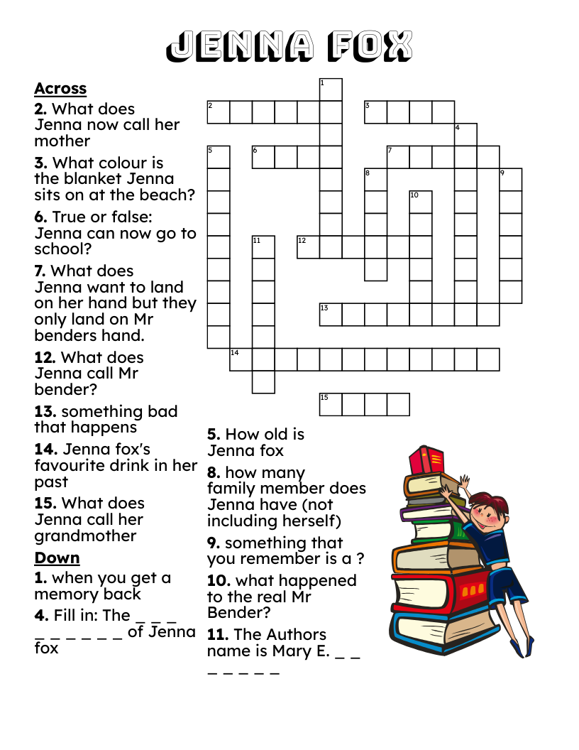 Jenna Fox Crossword WordMint