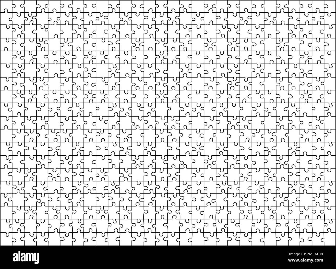 Jigsaw Puzzle Blank Template Cut Lines For 500 Pieces Jigsaw Puzzle Stock Vector Image Art Alamy