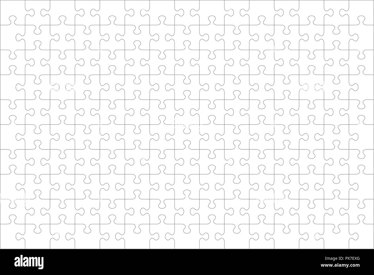 Jigsaw Puzzle Blank Template Or Cutting Guidelines Of 150 Transparent Pieces Portrait Orientation And Visual Ratio 2 3 every Piece Is A Single Shape Stock Vector Image Art Alamy