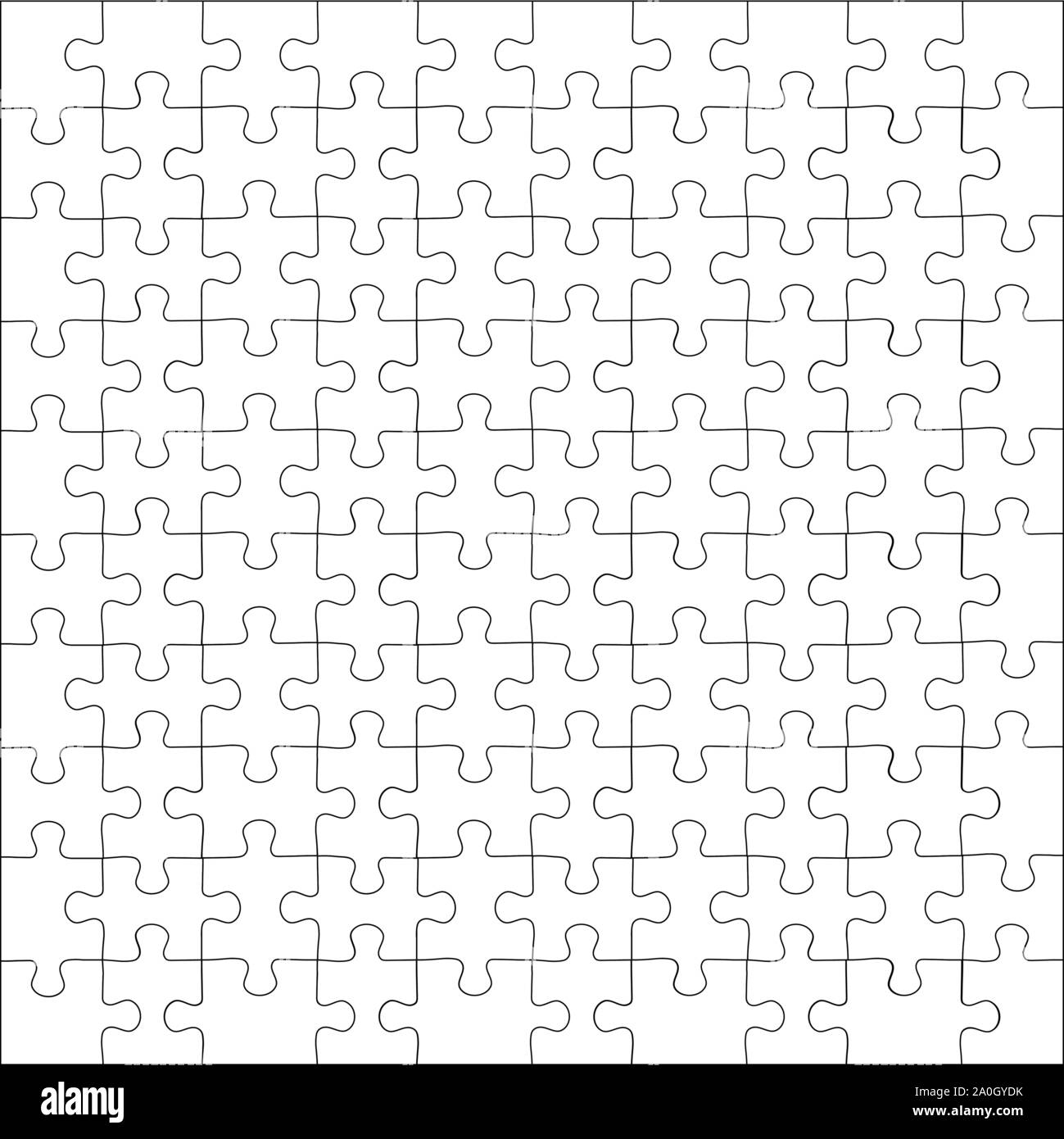 Jigsaw Puzzle Grid Template Puzzles Blank Template Or Cutting Guidelines Classic Mosaic Game Element Vector Illustration Stock Vector Image Art Alamy