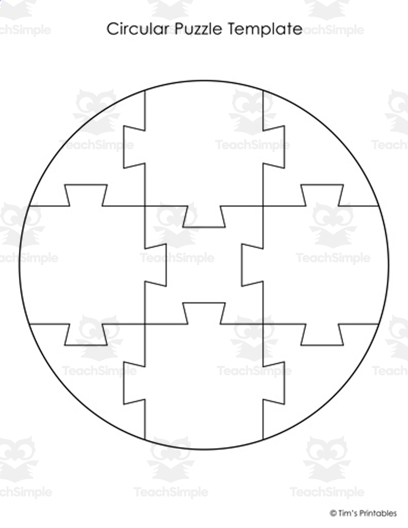 Jigsaw Puzzle Templates By Teach Simple