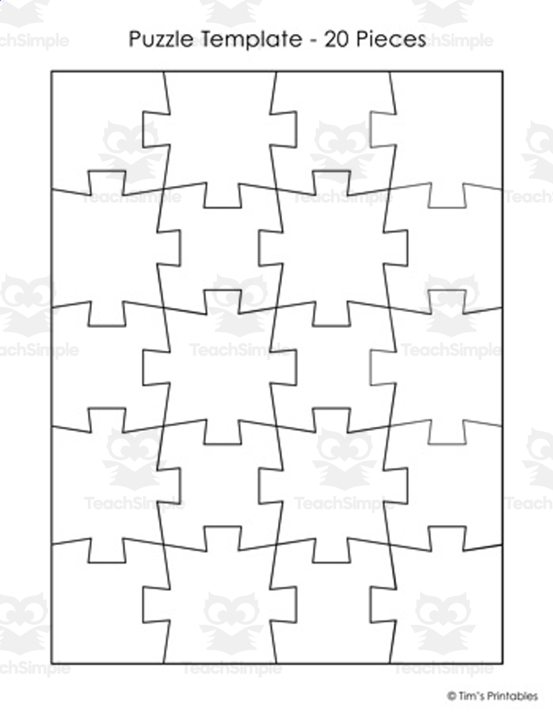 Jigsaw Puzzle Templates By Teach Simple