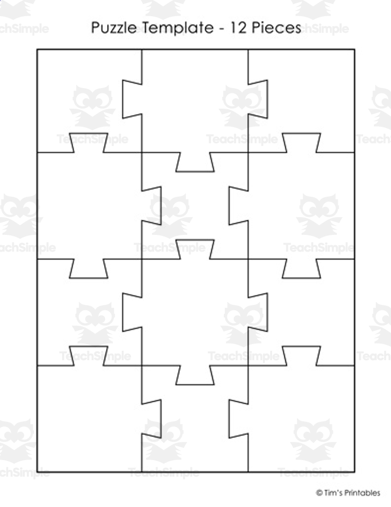 Jigsaw Puzzle Templates By Teach Simple
