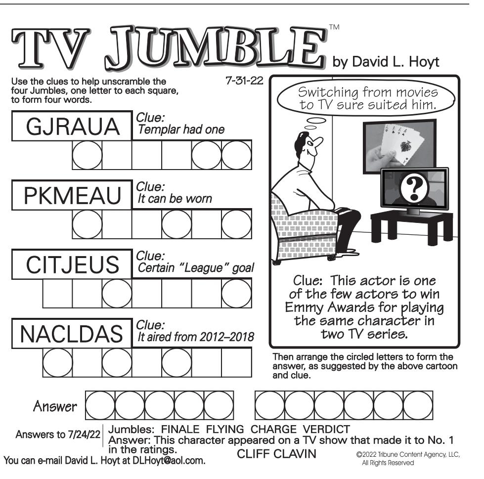 Jumble Puzzles Pasadena Star News