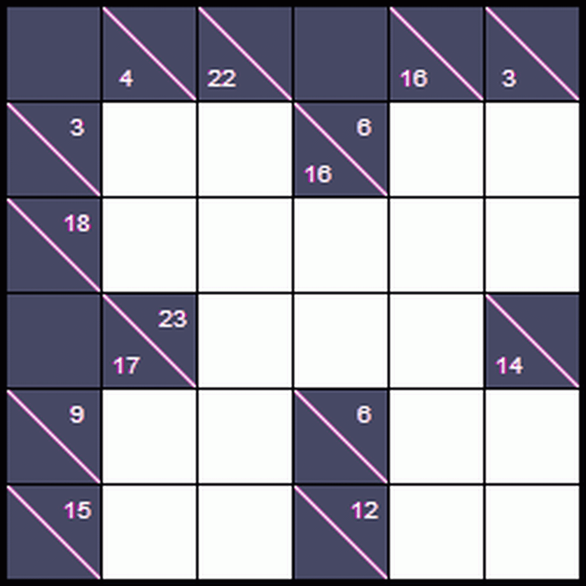 Kakuro Puzzle Grid