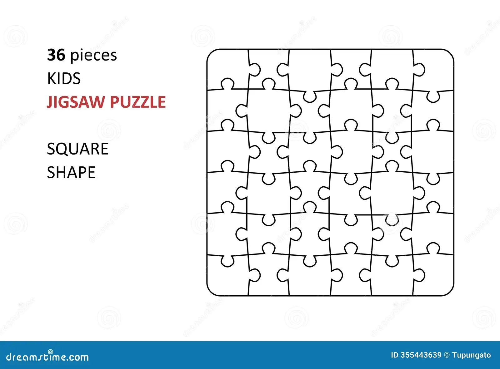 Kids Jigsaw Puzzle Pieces Isolated Vector Graphics Stock Vector Illustration Of Parts Puzzle 355443639