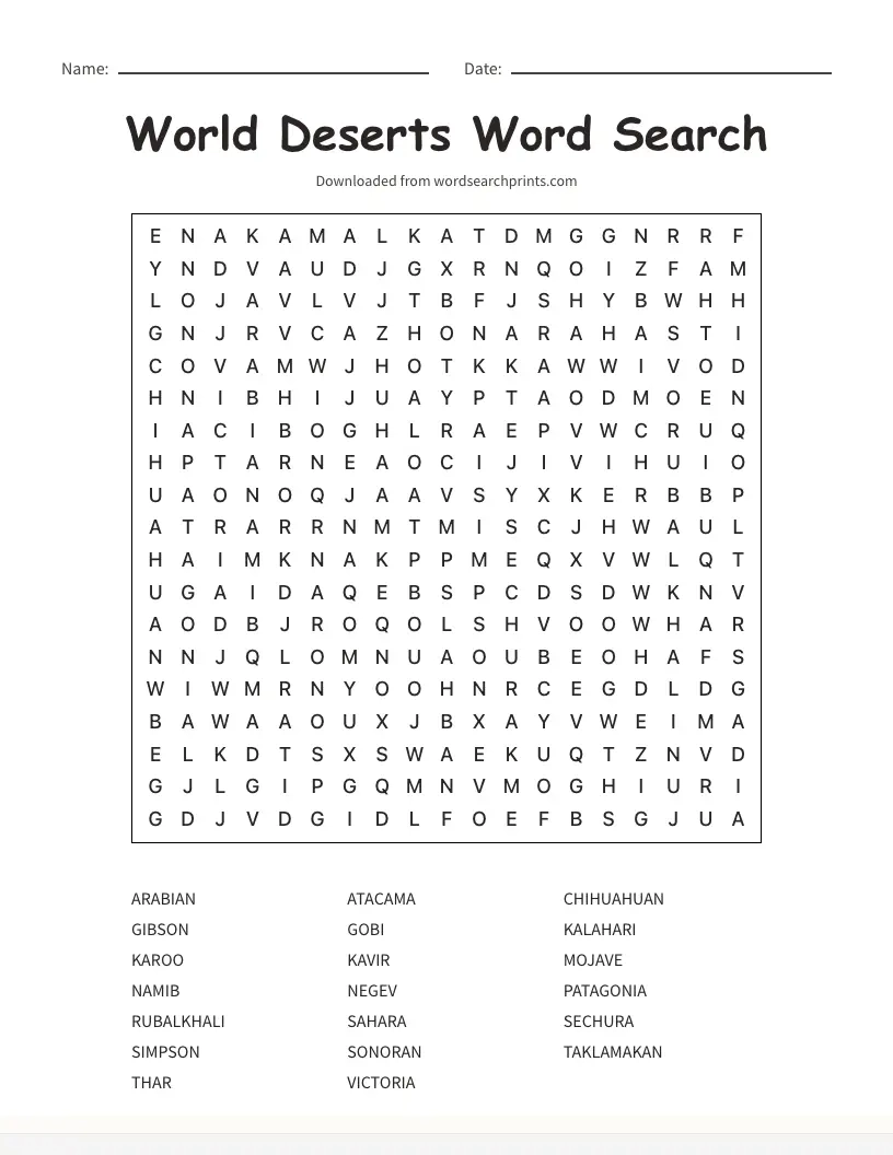 Kids Word Search Puzzles Word Search