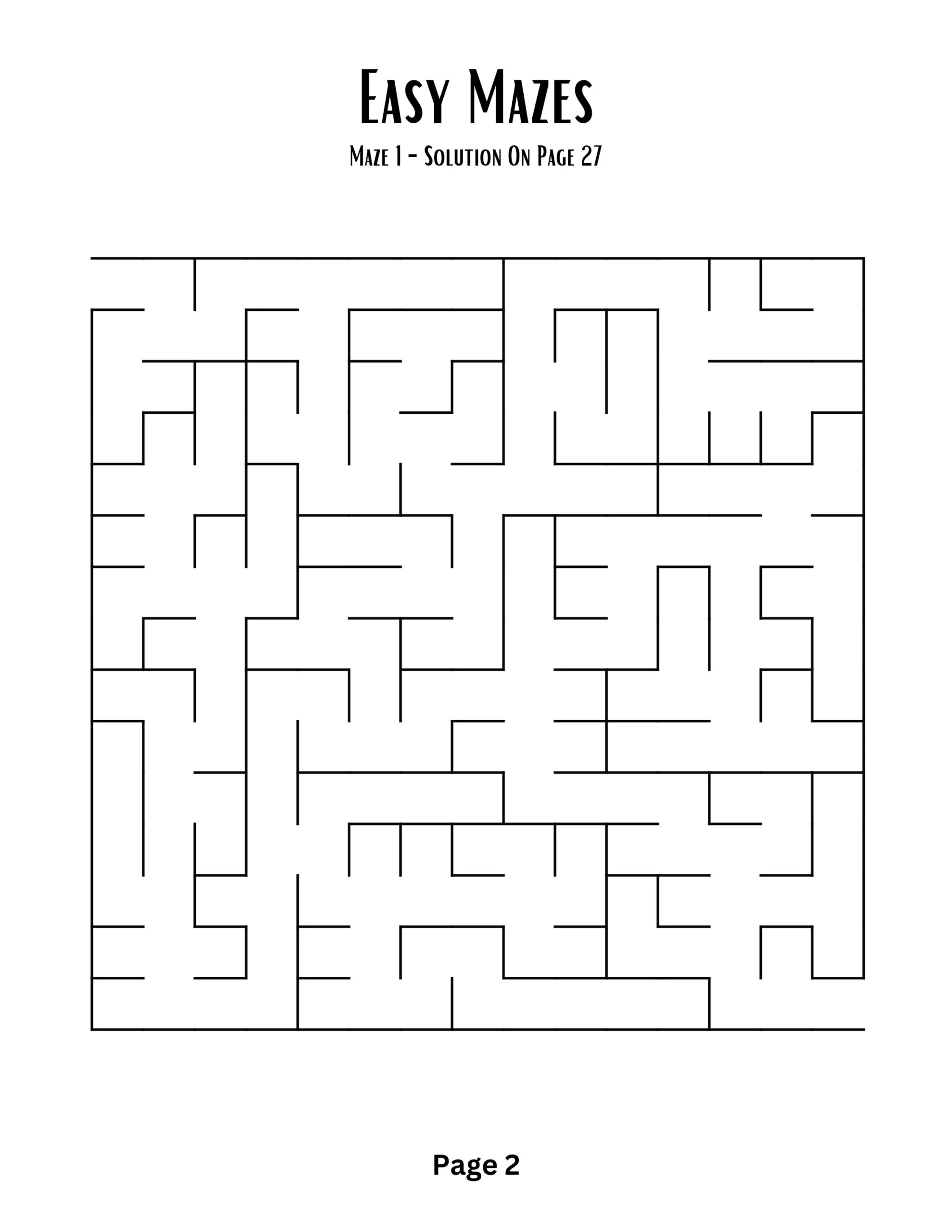 Large Format Mazes For Adults Seniors 100 Printable Puzzles digital Download Etsy