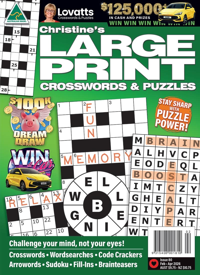 Large Print Crosswords Magazine Lovatts Crossword Puzzles Games Trivia
