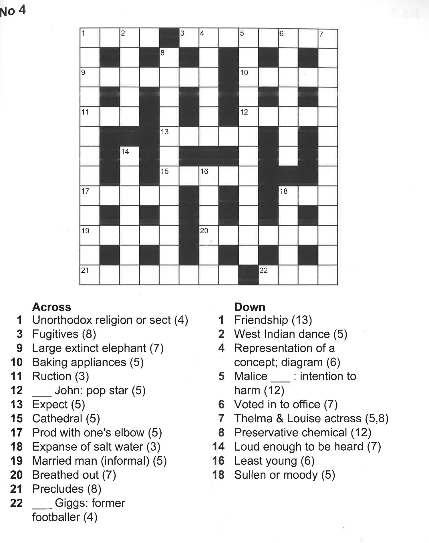 Large Print Crosswords Over 60 Puzzles BookXcess