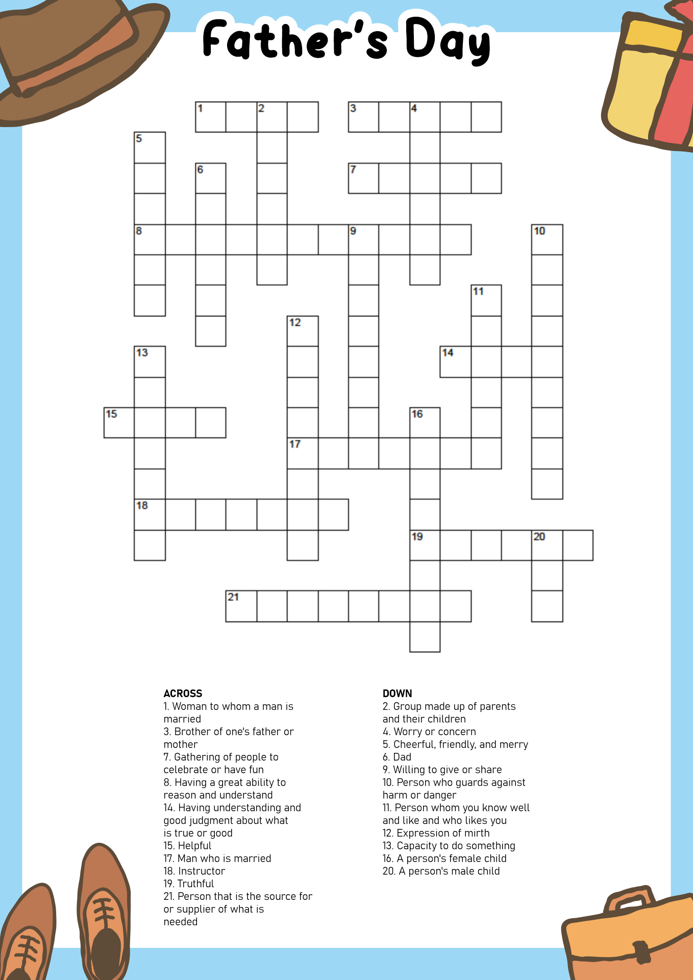 Large Print Easy Crossword Puzzles 10 Free PDF Printables Printablee