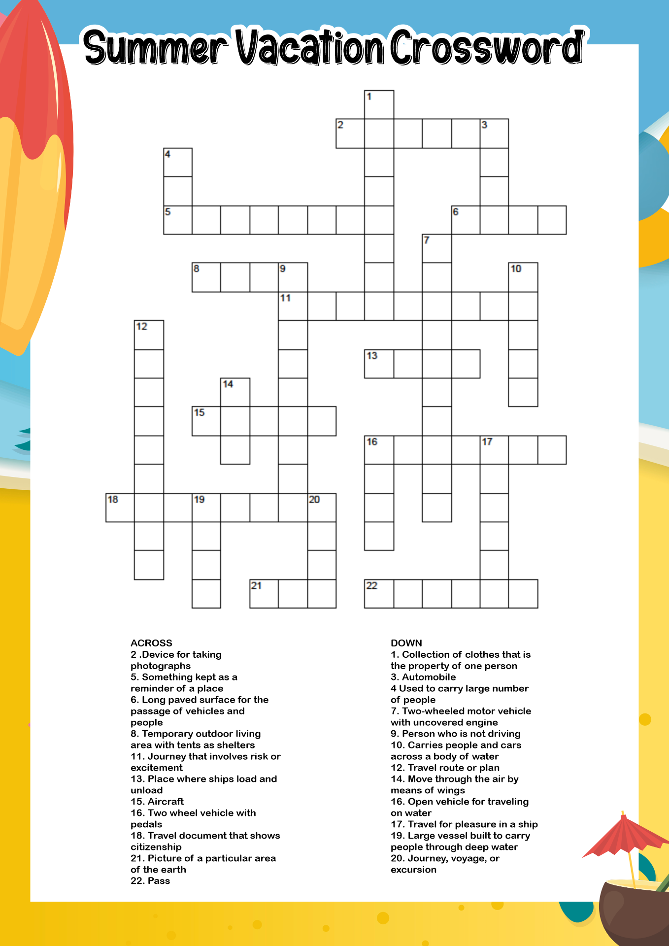Large Print Easy Crossword Puzzles 10 Free PDF Printables Printablee