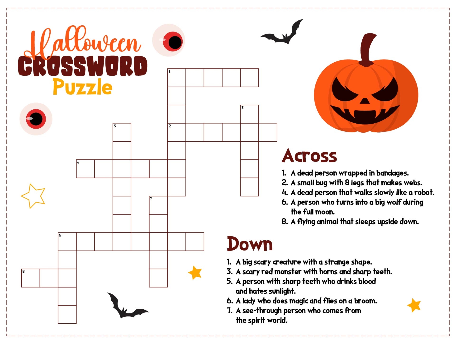 Large Print Easy Crossword Puzzles 10 Free PDF Printables Printablee