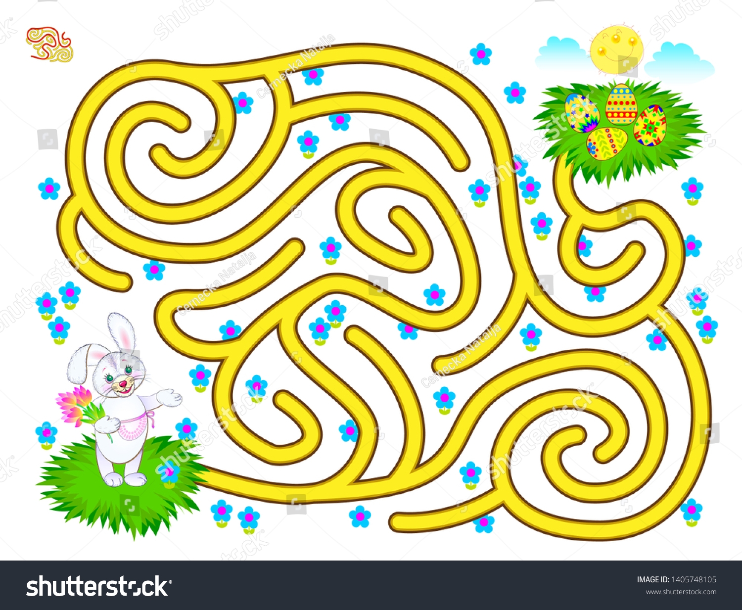 Logic Puzzle Game Labyrinth Children Help Stock Vector Royalty Free 1405748105 Shutterstock