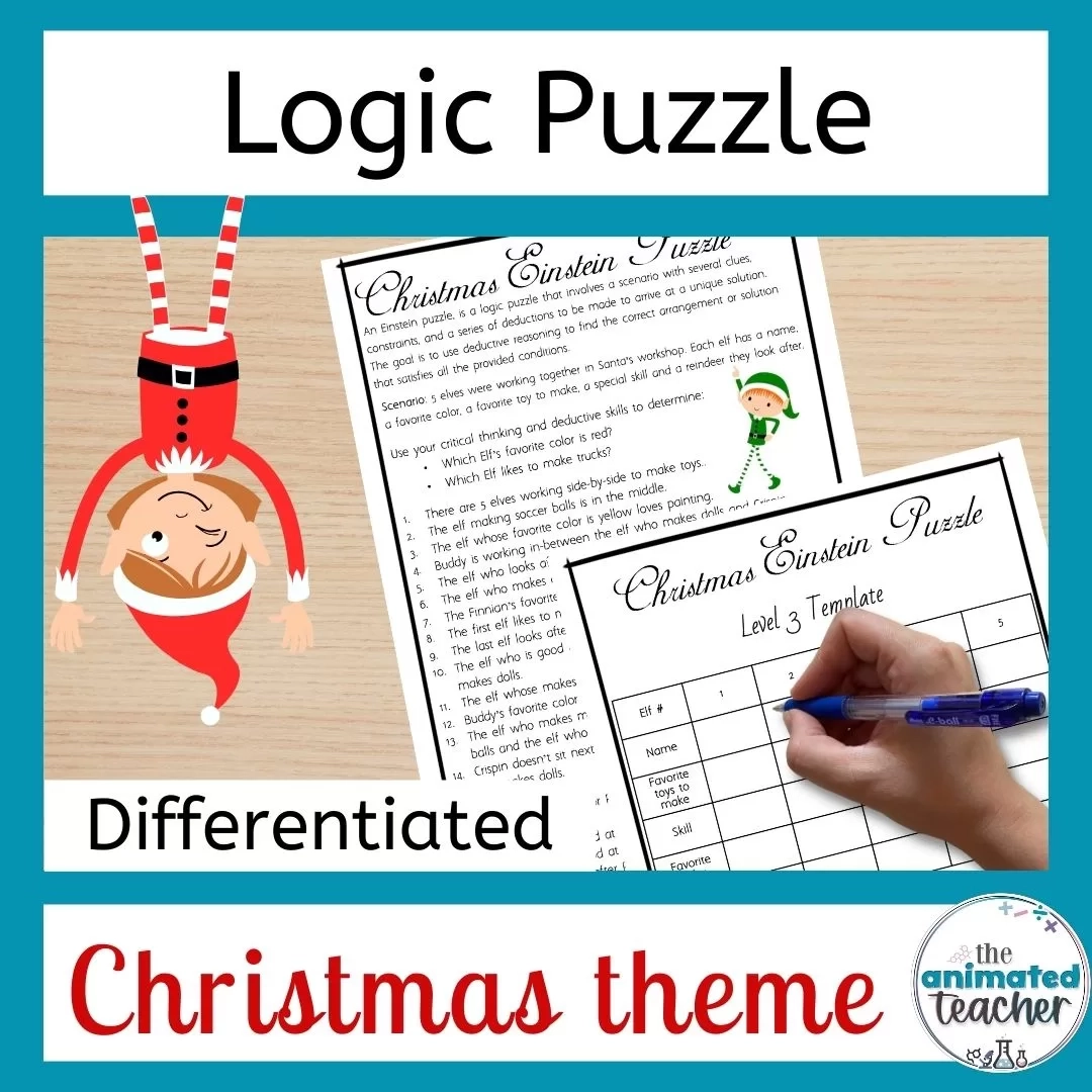 Logic Puzzle Printable Worksheets For Christmas