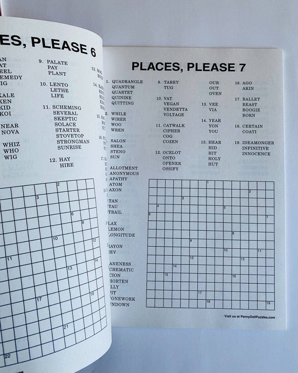 Lot Of 3 PLACES PLEASE Penny Press Selected Variety Puzzles Dell 410 412 Fill In EBay