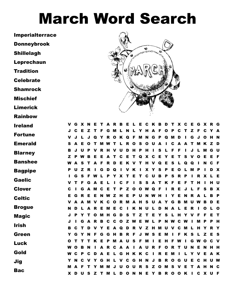 March Word Search WordMint