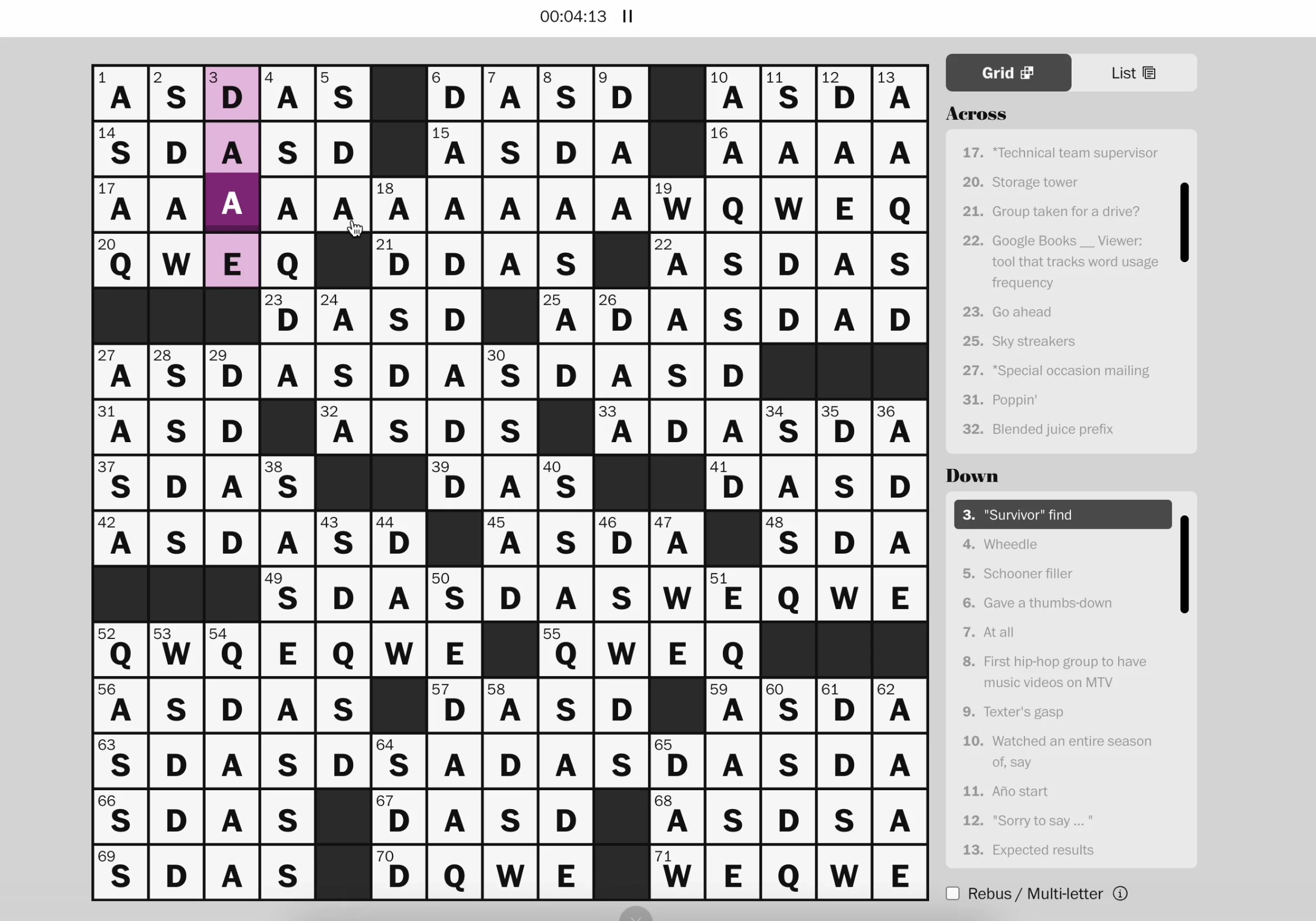 New Washington Post Format Is Awful R crossword