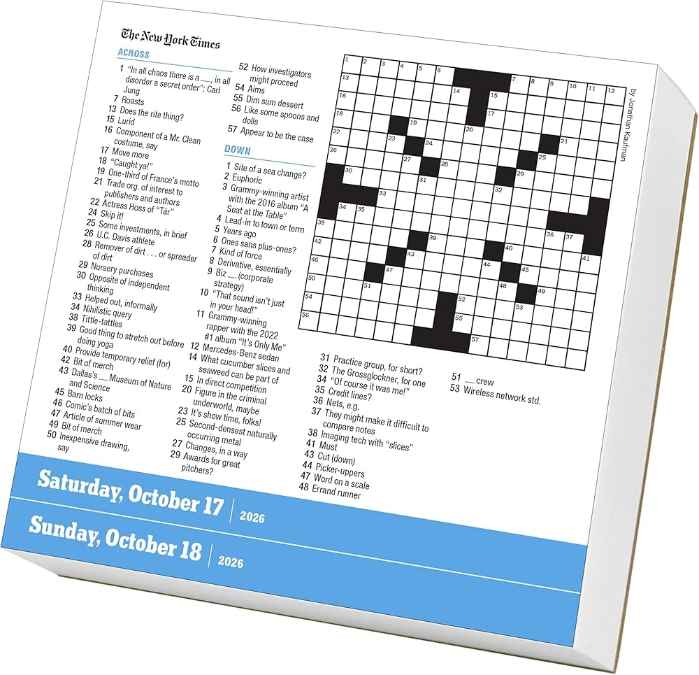 New York Times Crossword Page A Day Calendar 2026 Shortz Will Workman Calendars 9781523530458 Amazon Books