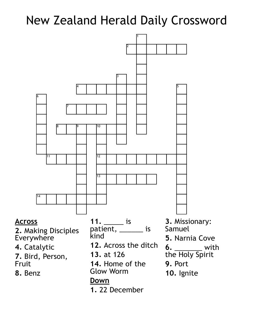 New Zealand Herald Daily Crossword WordMint