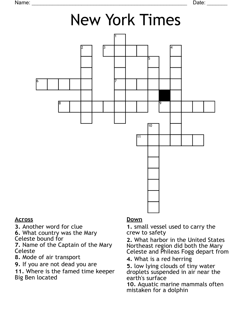 Nyt Printable Crossword Puzzles Printable Crossword Puzzles