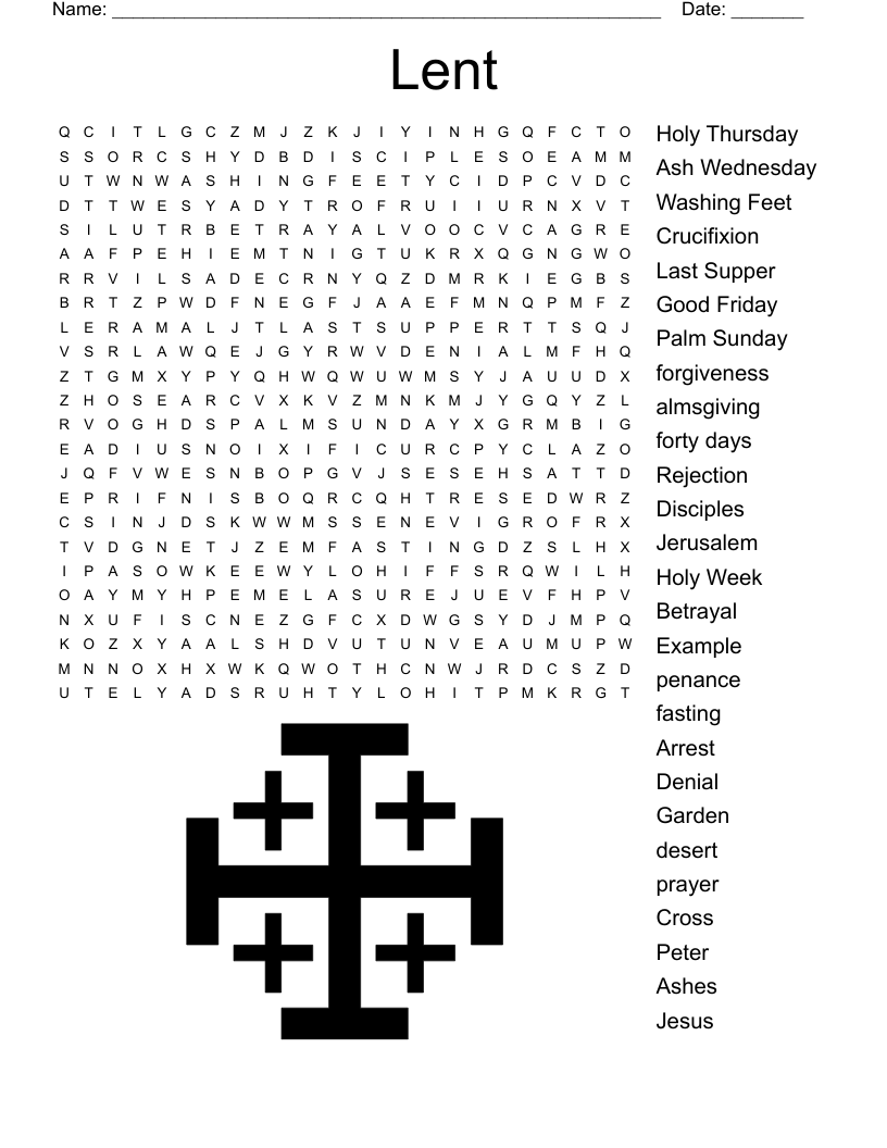 Palm Sunday Crossword WordMint