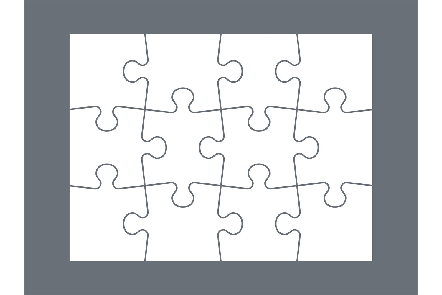 Parts Of Puzzle White Jigsaw Infigraphic Template Blank Ma