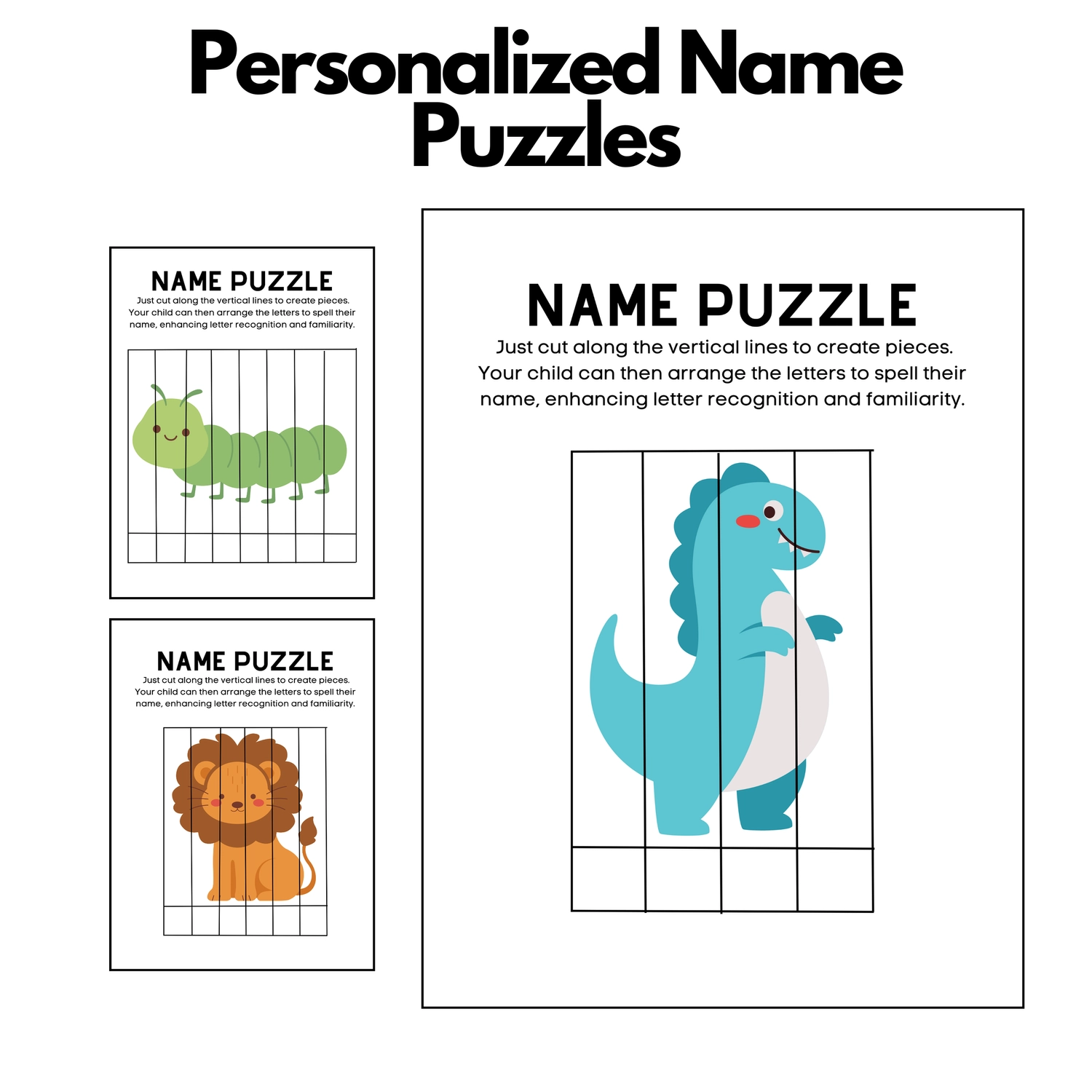 Personalized Name Puzzles Preschool Vibes
