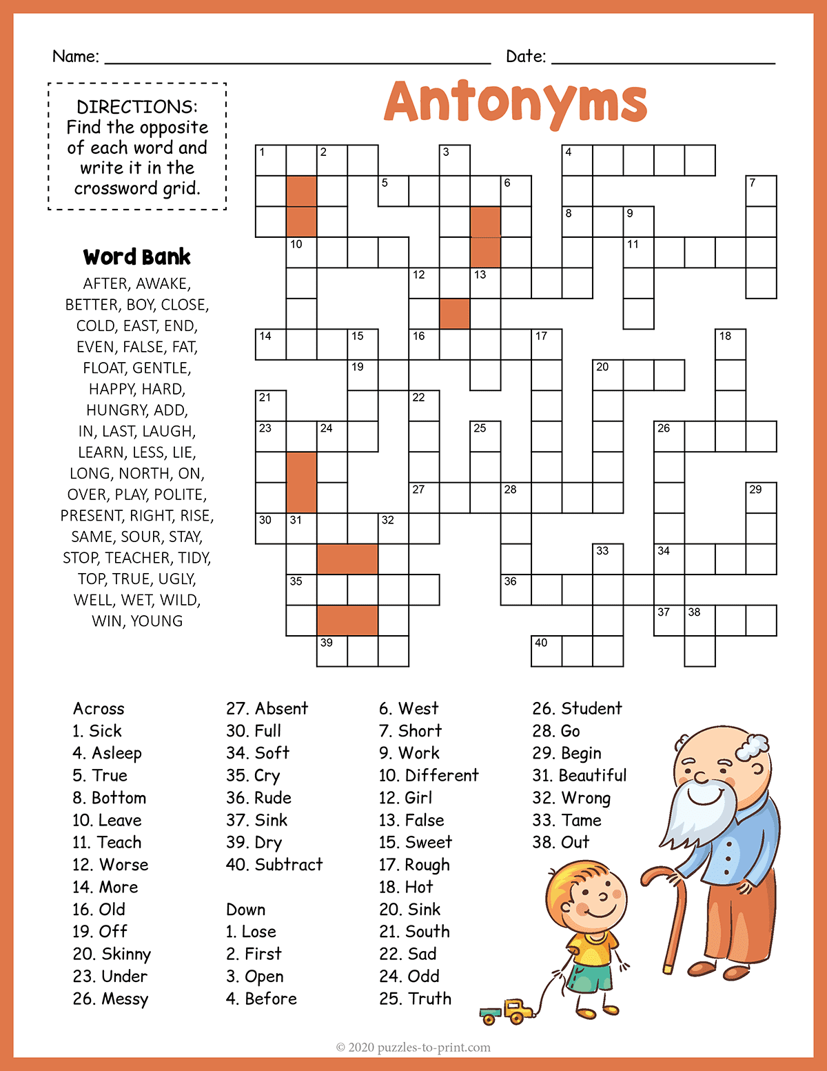 Printable Acrostic Puzzles