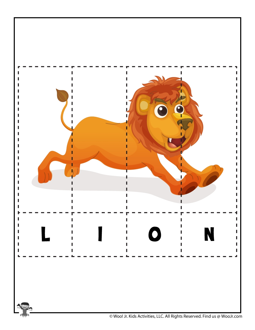 Printable Animal Spelling Puzzles Woo Jr Kids Activities Children s Publishing