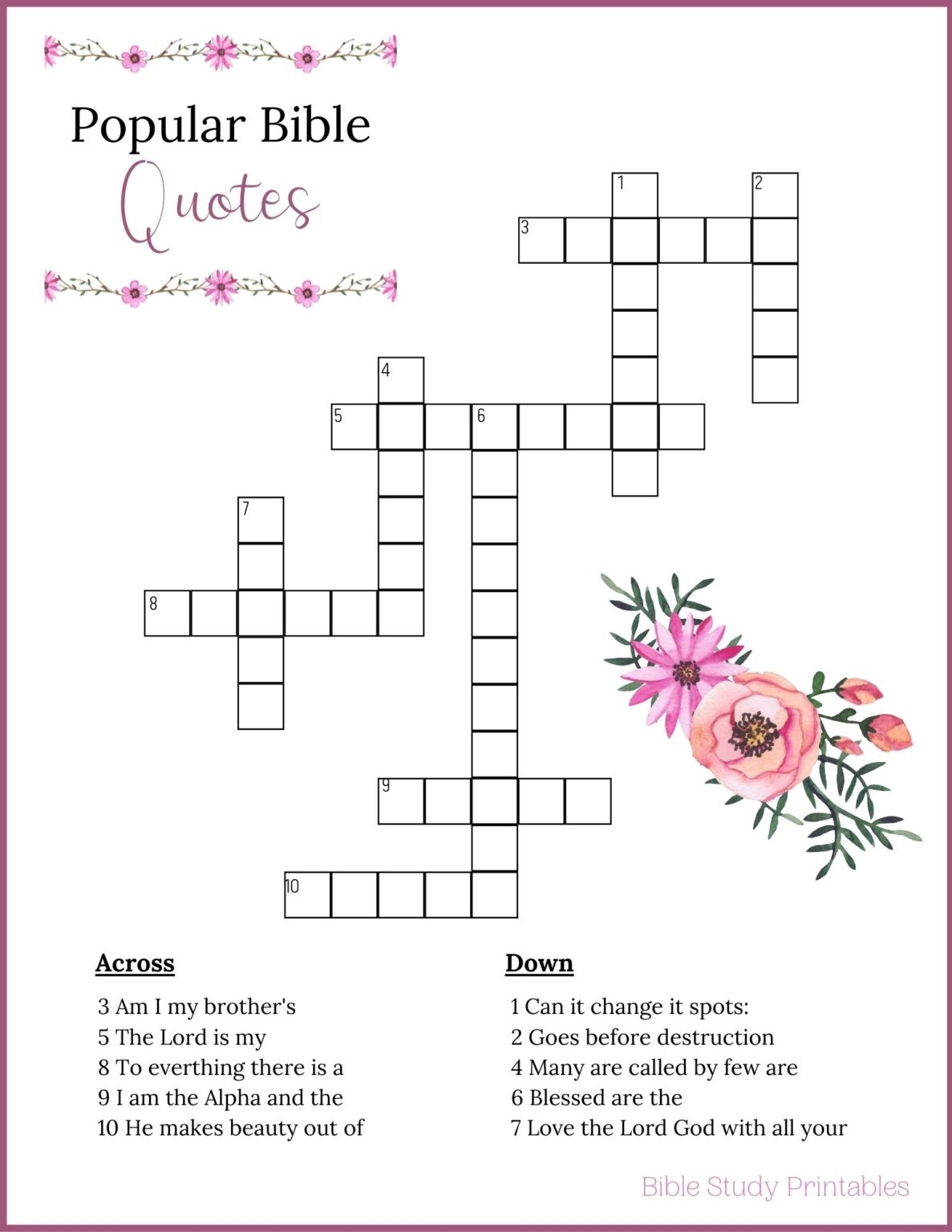 Printable Bible Puzzles