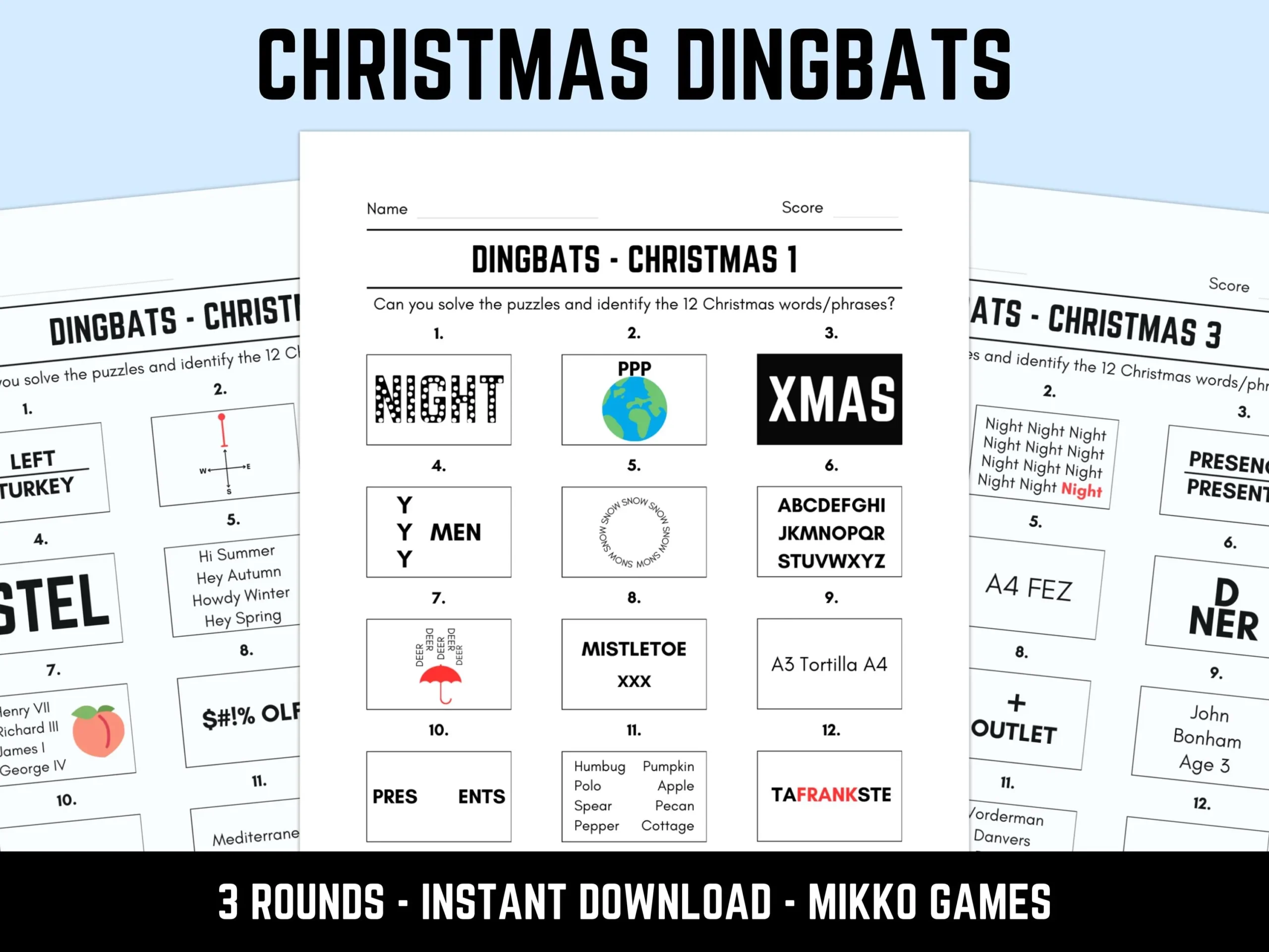 Printable Christmas Dingbats Picture Quiz With Answers Downloadable Xmas Rebus Puzzles Pub Quiz Sheets Family Game Night Etsy Printable Christmas Dingbats Picture Quiz With Answers Downloadable Xmas Rebus Puzzles Pub Quiz Sheets Family Game Night Etsy