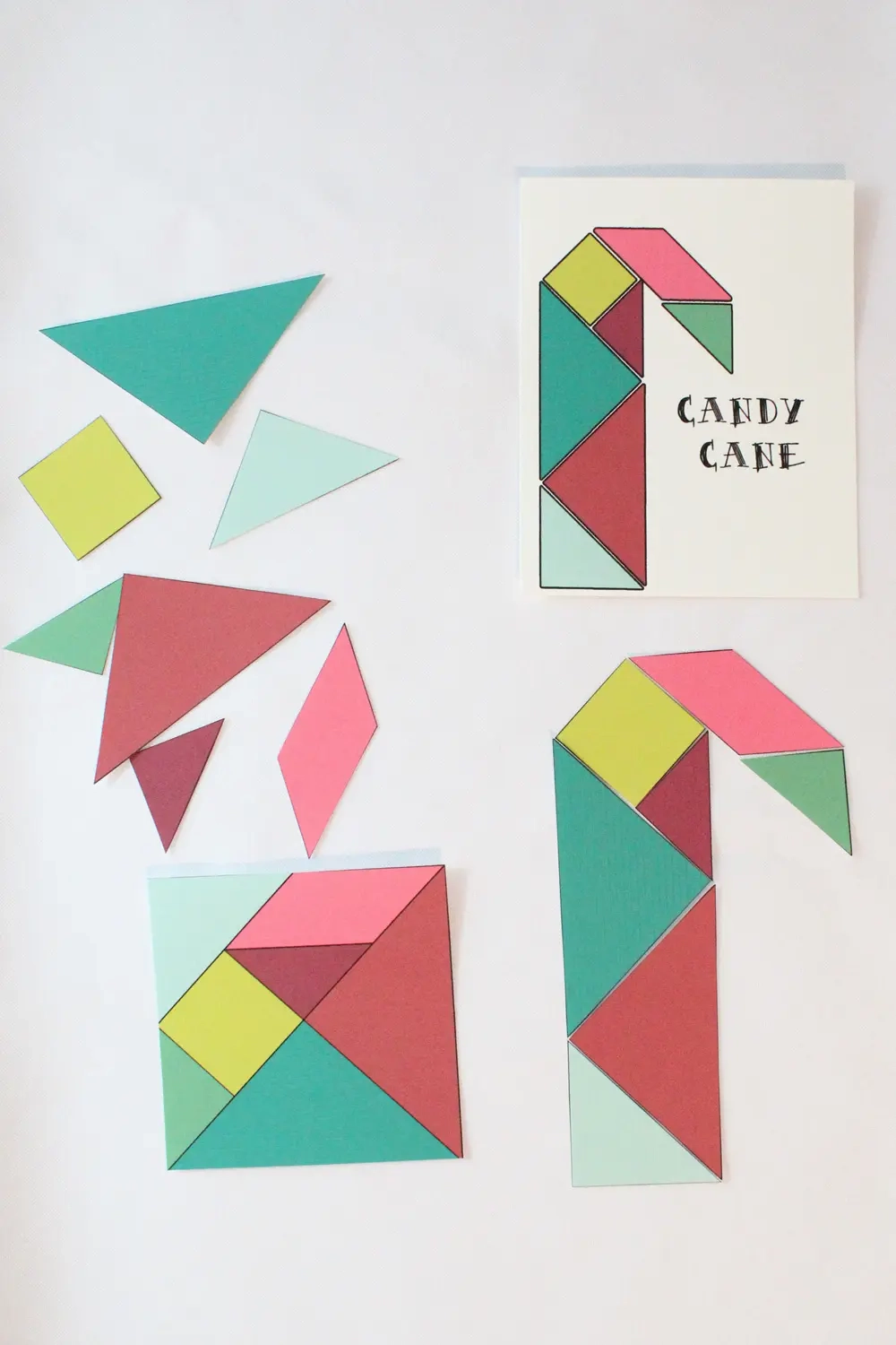 Printable Christmas Holiday Tangrams Winter Break Kids Activity