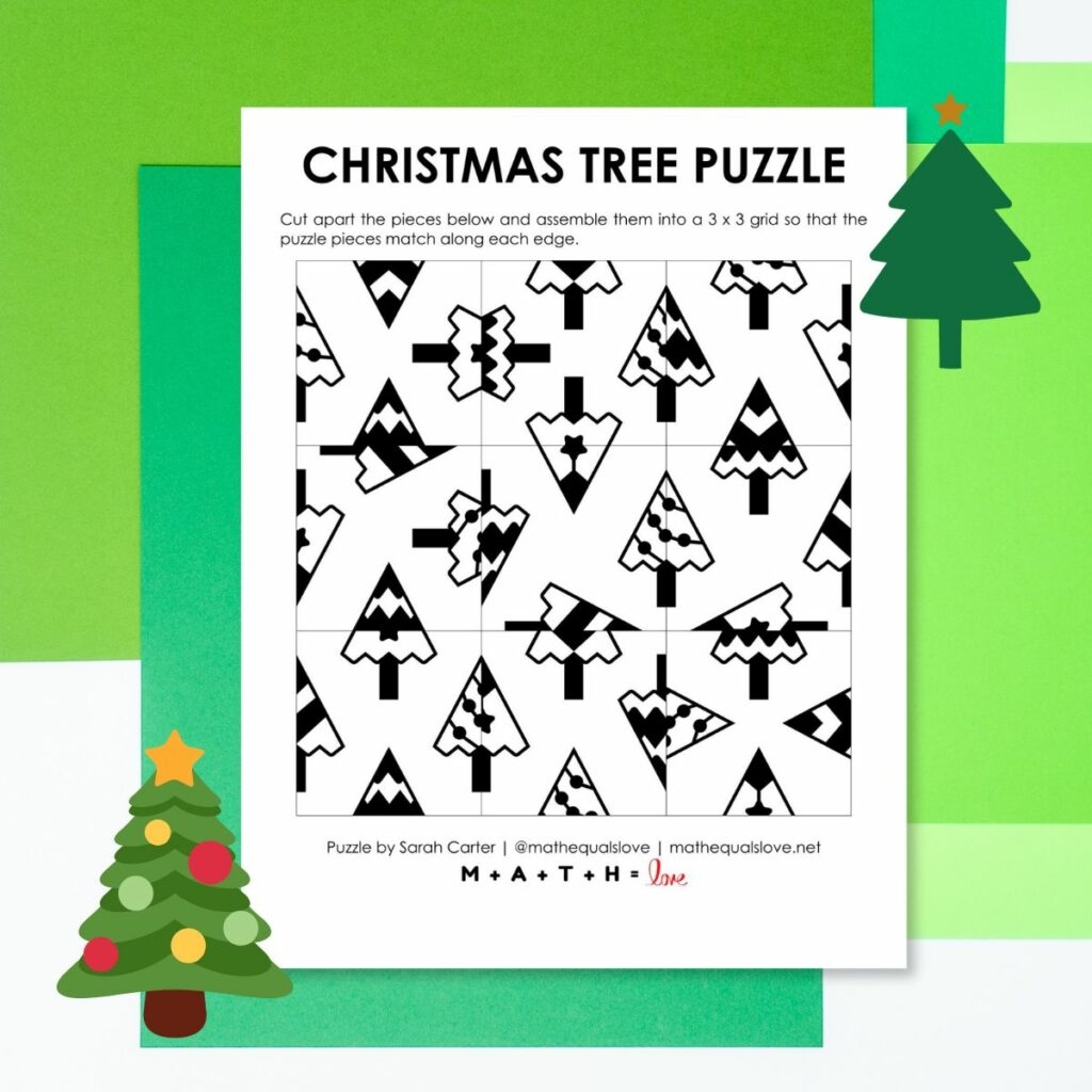 Printable Christmas Puzzles And Games Math Love