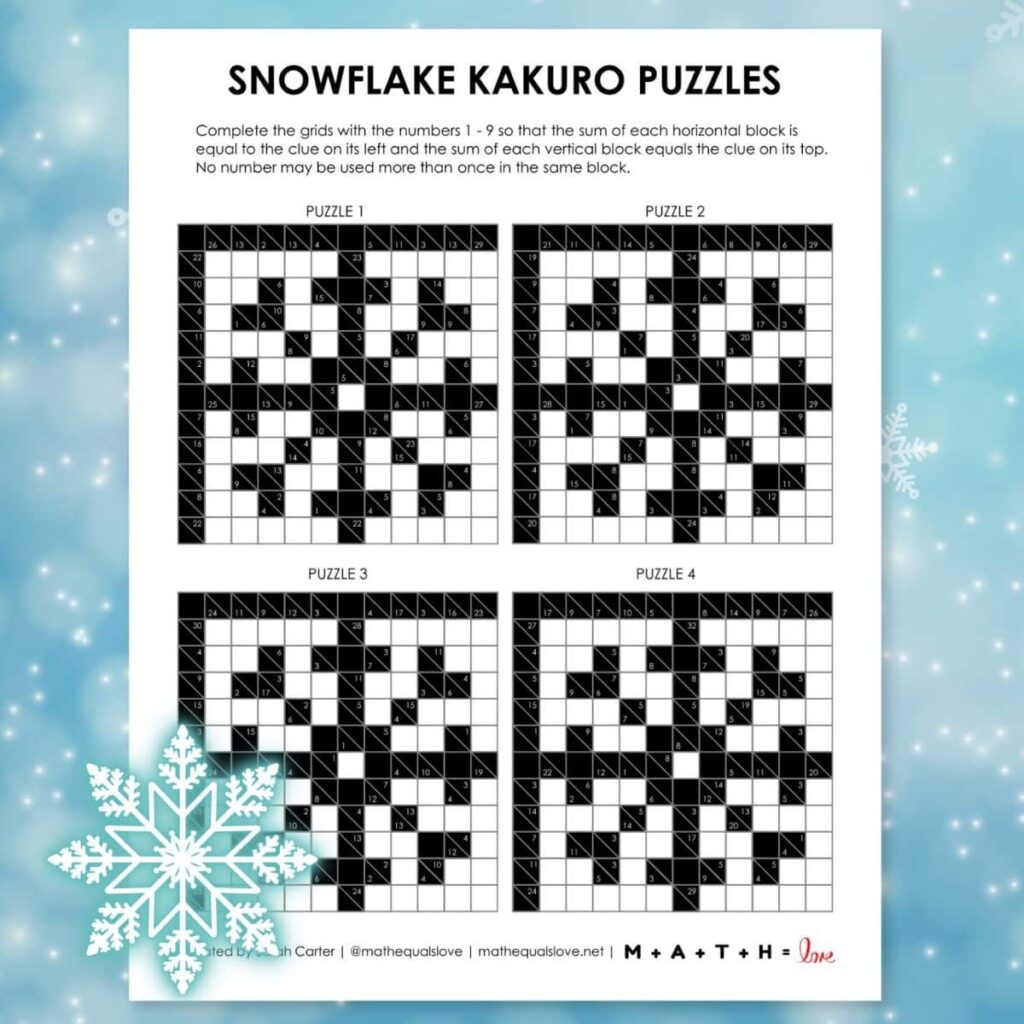 Printable Christmas Puzzles And Games Math Love
